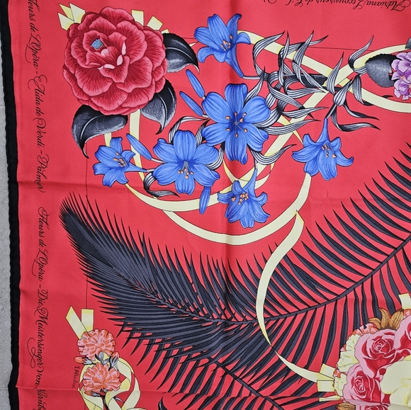 🇨🇵 HERMES silk scarf red 90X90 cm authentic - Picture 5 of 10